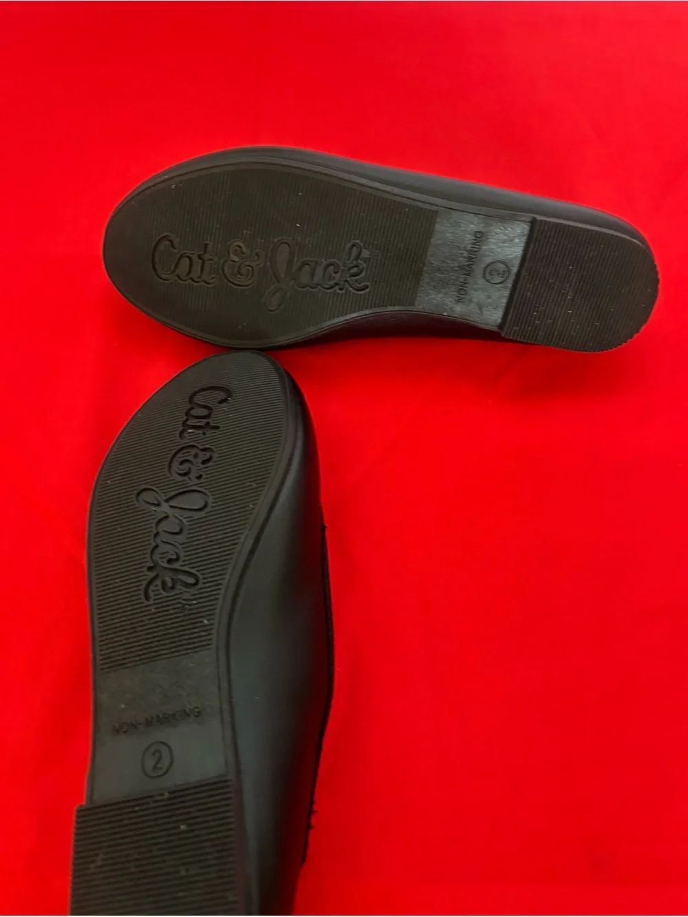 Cat & Jack Black Ballet Flats with Knot Accent